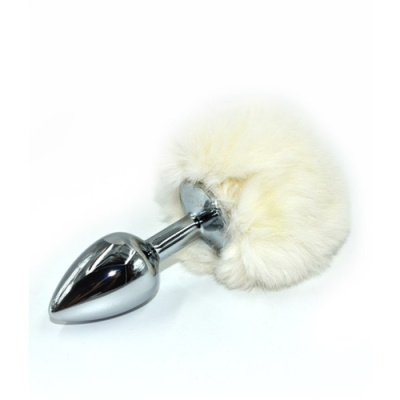 Металлическая анальная пробка хвост от sex shop Hustler