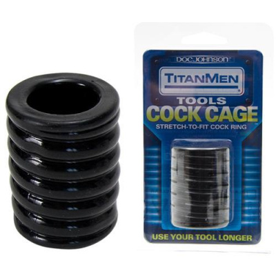 Сжимающая утяжка Titanmen черная от sex shop Hustler