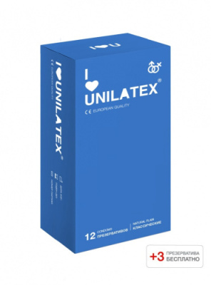 Unilatex Natural Plain – классические презервативы (0,06 мм) от sex shop Hustler