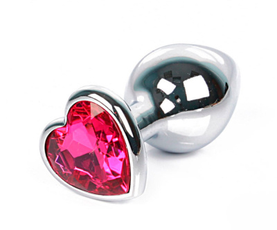 Пробка из металла с кристаллом в форме сердца Hustler.kz Пробка из металла с кристаллом в форме сердца от sex shop Hustler