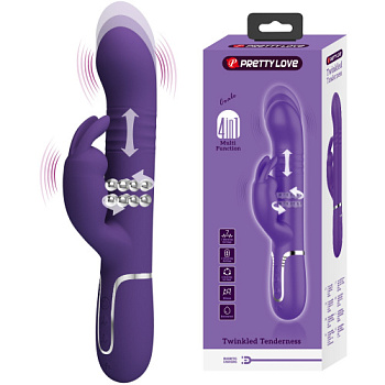 Вибратор кролик с шариками и движением Twinkled Tenderness от sex shop Hustler