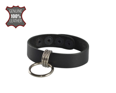 Кожаный браслет с кольцом от sex shop Hustler
