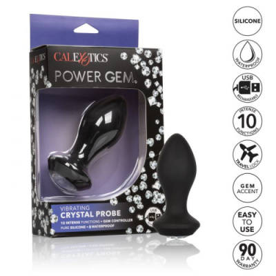 Анальный вибратор – пробка с вибрацией и кристалом Power Gem Hustler.kz Анальный вибратор – пробка с вибрацией и кристалом Power Gem от sex shop Hustler