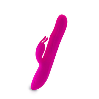 Вибратор женский с вращением и клиторальным стимулятором Crazy Bunny от sex shop Hustler