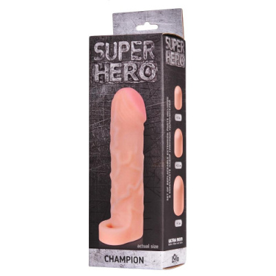 Фаллоудлинитель SUPER HERO Champion (с кольцом на мошонку) от sex shop Hustler