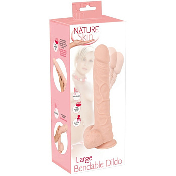 Фаллоимитатор гнущийся Nature Skin Large от sex shop Hustler