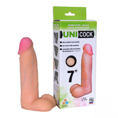 Насадка для страпона UNICOCK 7 дюймов от sex shop Hustler