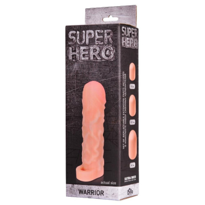 Фаллоудлинитель SUPER HERO Warrior (с кольцом на мошонку) от sex shop Hustler