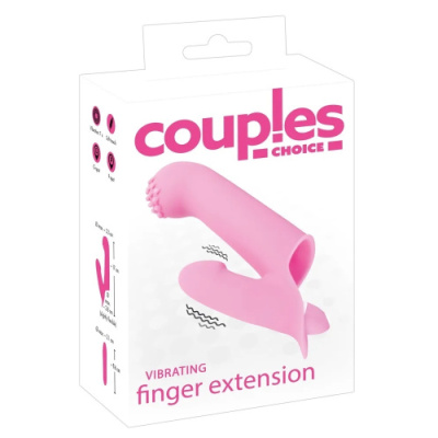 Двойная насадка на пальцы – для точки G и клитора с вибропулей Vibrating Finger Extension от sex shop Hustler