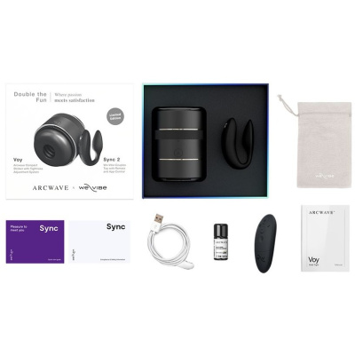 Набор для пар Double the Fun: мастурбатор ARCwave Voy + вибратор We-Vibe Sync 2 от sex shop Hustler