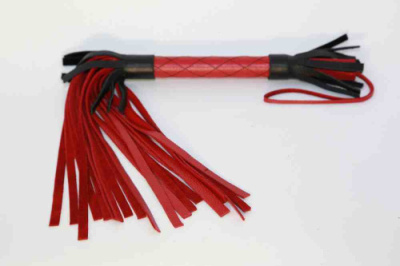 Плетка кожаная (красно-черная) от sex shop Hustler