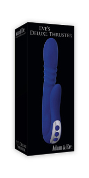 Вибратр-кролик с двойной стимуляцией и поступательными движениями от sex shop Hustler