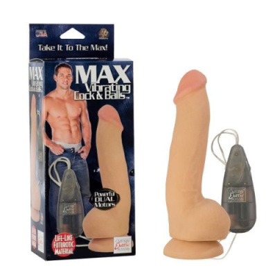 Реалистичный фаллоимитатор MAX с вибрацией 6,75 дюймов от sex shop Hustler