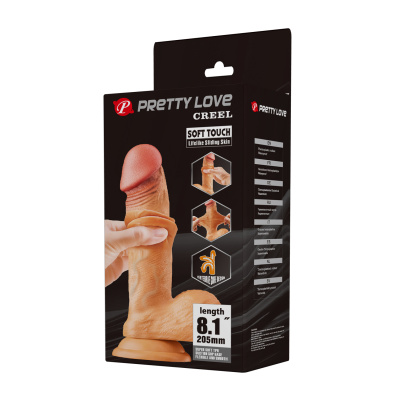 Фаллоимитатор со скользящей кожей и хребтом Sliding Skin, 20,5 см от sex shop Hustler