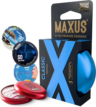 Презервативы MAXUS Classic классические от sex shop Hustler