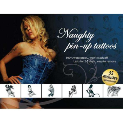 Набор временных татуировок Tattoo Set - Naughty Pin-Up (35 штук) от sex shop Hustler
