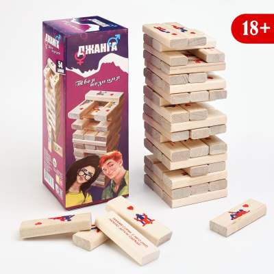 Настольная игра для взрослых дженга Твоя позиция (54 бруска) от sex shop Hustler