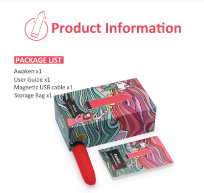 Мини вибратор в виде помады Awaken (управление со смартфона) от sex shop Hustler