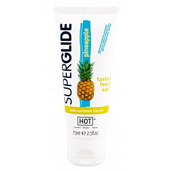 Смазка со вкусом ананаса Super Glide Pineapple от sex shop Hustler