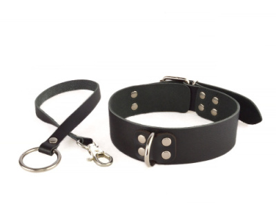 Легкий кожаный ошейник, Новичок от sex shop Hustler