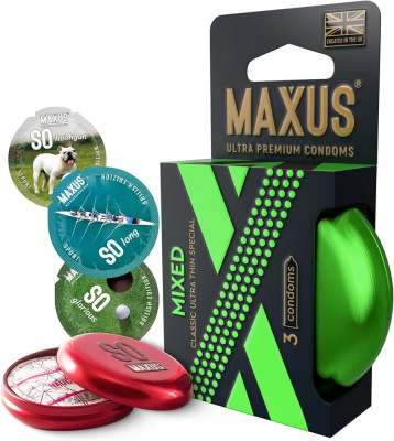 Презервативы в металлическом кейсе MAXUS Mixed от sex shop Hustler