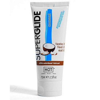Смазка со вкусом кокоса Super Glide Coconut от sex shop Hustler