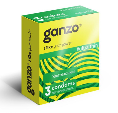 Презервативы Ganzo Ultra thin от sex shop Hustler