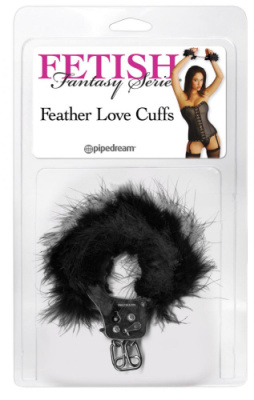 Наручники металлические Feather Love Cuffs с пухом от sex shop Hustler
