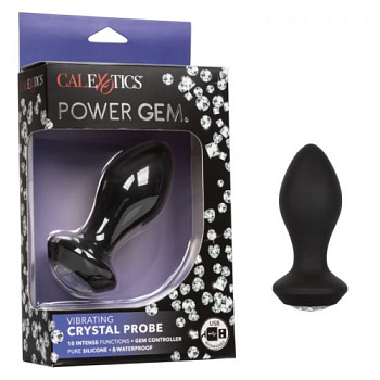 Анальная вибропробка с кристаллом Power Gem Hustler.kz Анальная вибропробка с кристаллом Power Gem от sex shop Hustler