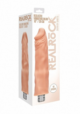 Фаллос с вибрацией без мошонки Real Rock Vibrating Dildo, 10 дюймов от sex shop Hustler