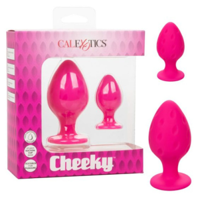 Анальные пробки на присосках Cheeky – набор из 2 штук от sex shop Hustler