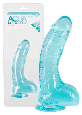 Фаллоимитатор Aqua Quarts (с мошонкой) Hustler.kz Фаллоимитатор Aqua Quarts (с мошонкой) от sex shop Hustler