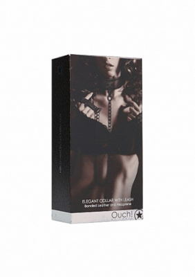 Ошейник для ролевых игр с поводком Elegant Collar от sex shop Hustler