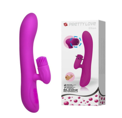 Вибратор кролик с вращающимся клиторальным стимулятором Elton от sex shop Hustler