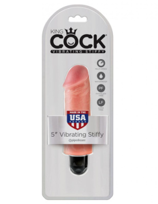 Небольшой реалистичный вибратор 5 дюймов King Cock Vibrating Stiffy от sex shop Hustler фото-3