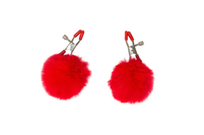 Зажимы на соски с мехом Angelic от sex shop Hustler