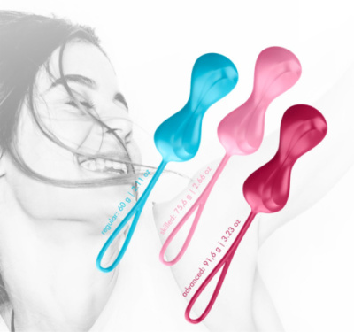Satisfyer Balls – шарики Кегеля двойные со смещенным центром тяжести (набор из 3 тренажеров) от sex shop Hustler