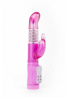 Вибратор с вращающимися бусинами и клиторальным стимулятором (8 режимов) от sex shop Hustler