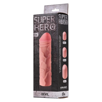 Фаллоудлинитель (насадка на пенис) SUPER HERO Devil от sex shop Hustler