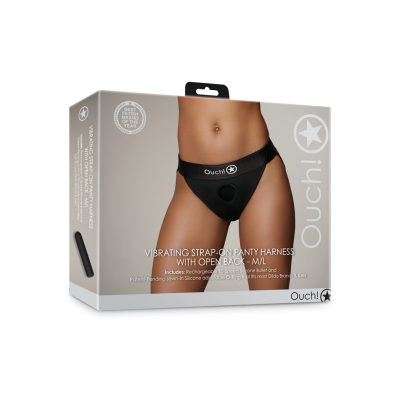 Открытые трусики для страпона с вибропулей от sex shop Hustler