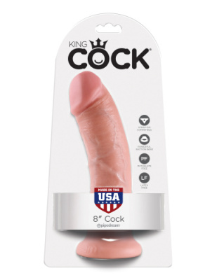 Фаллоимитатор на присоске King Cock 8 дюймов от sex shop Hustler
