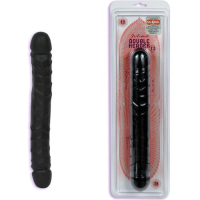 Двухголовый черный фаллос 12 дюймов от sex shop Hustler