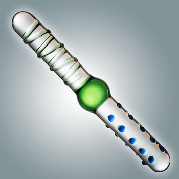 Фаллос из стекла двусторонний, 22 см от sex shop Hustler