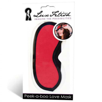 Маска красная на глаза PEEK-A-BOO LOVE MASK от sex shop Hustler