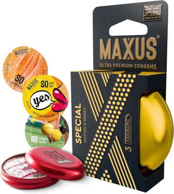 Презервативы MAXUS AIR Special точечно-ребристые от sex shop Hustler