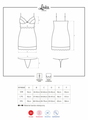 Роскошная красная сорочка и трусики Lovica от sex shop Hustler фото-5