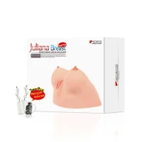 Мастурбатор с вибрацией грудь и вагина Juliana Breast от sex shop Hustler
